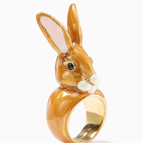 kate spade Jewelry - Kate Spade Desert Rose Bunny Enamel Ring